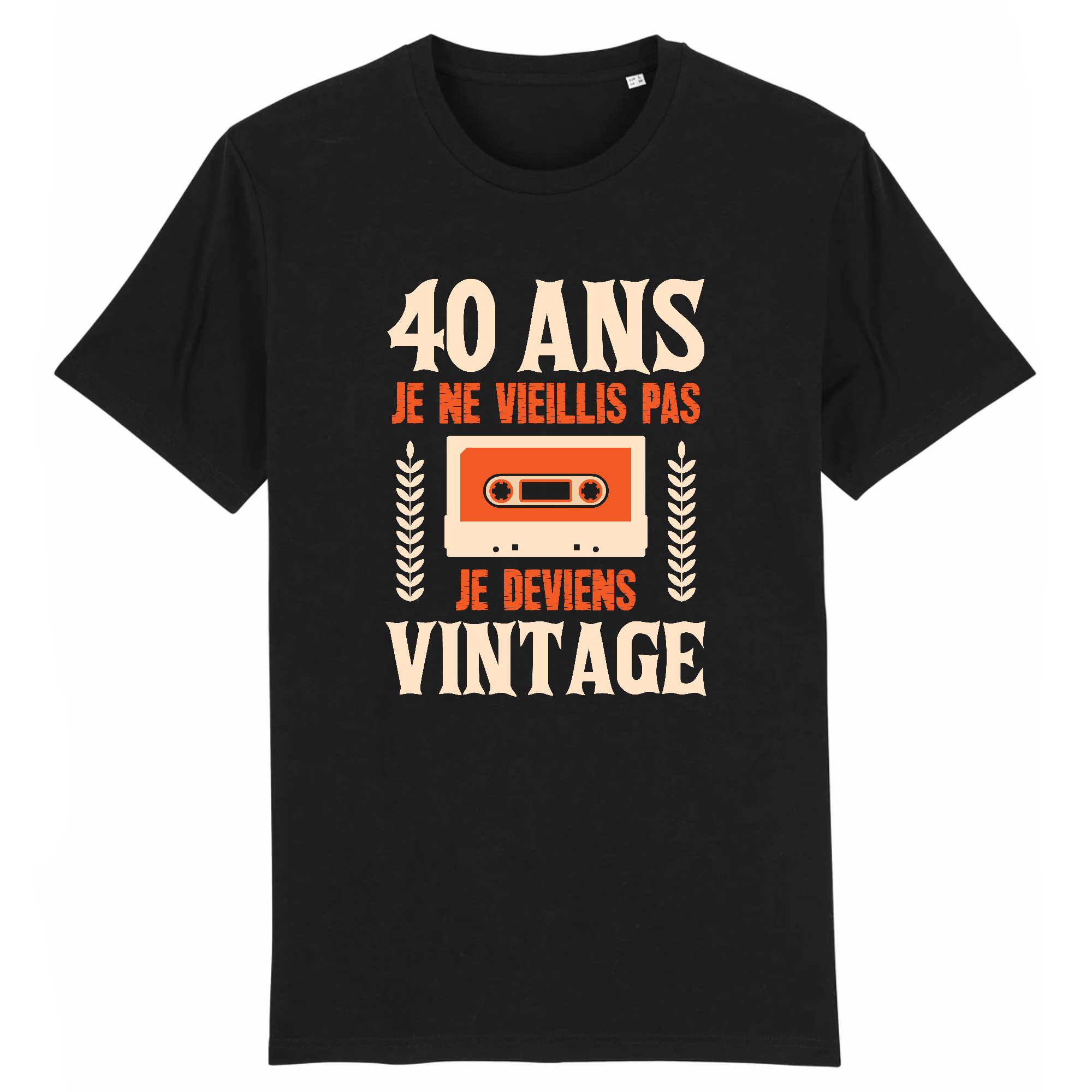 Tee-shirt anniversaire 40 ans vintage –