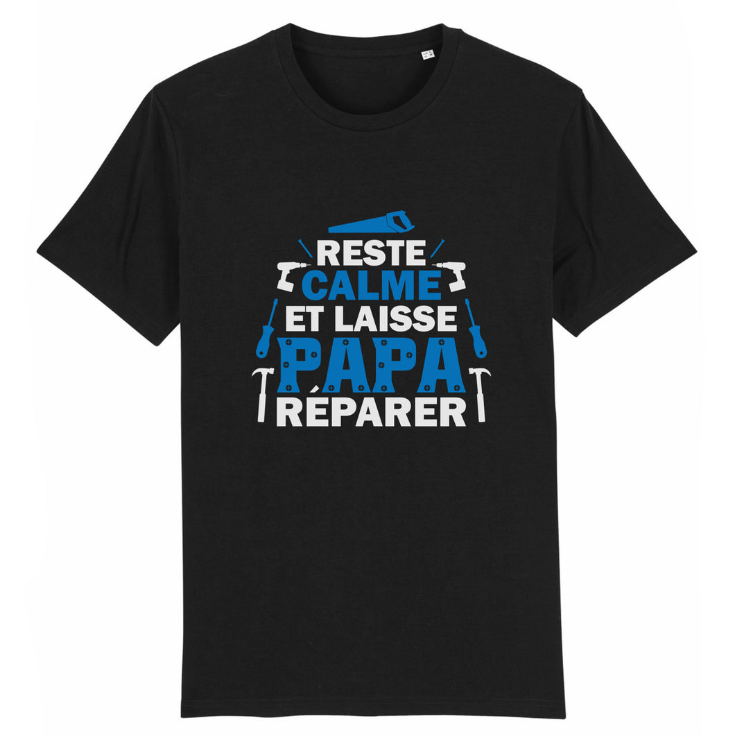 Stanley/Stella Rocker - DTG - T-shirt Papa Bricoleur, Reste Calme
