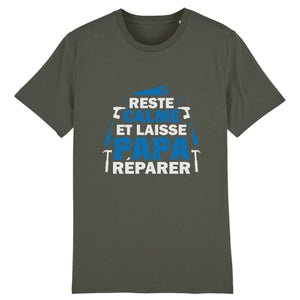 Stanley/Stella Rocker - DTG - T-shirt Papa Bricoleur, Reste Calme